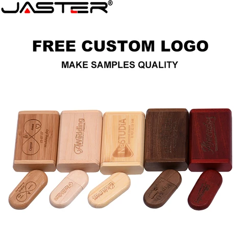 JASTER Wooden USB 2.0 Flash Drive 64GB/32GB/16GB