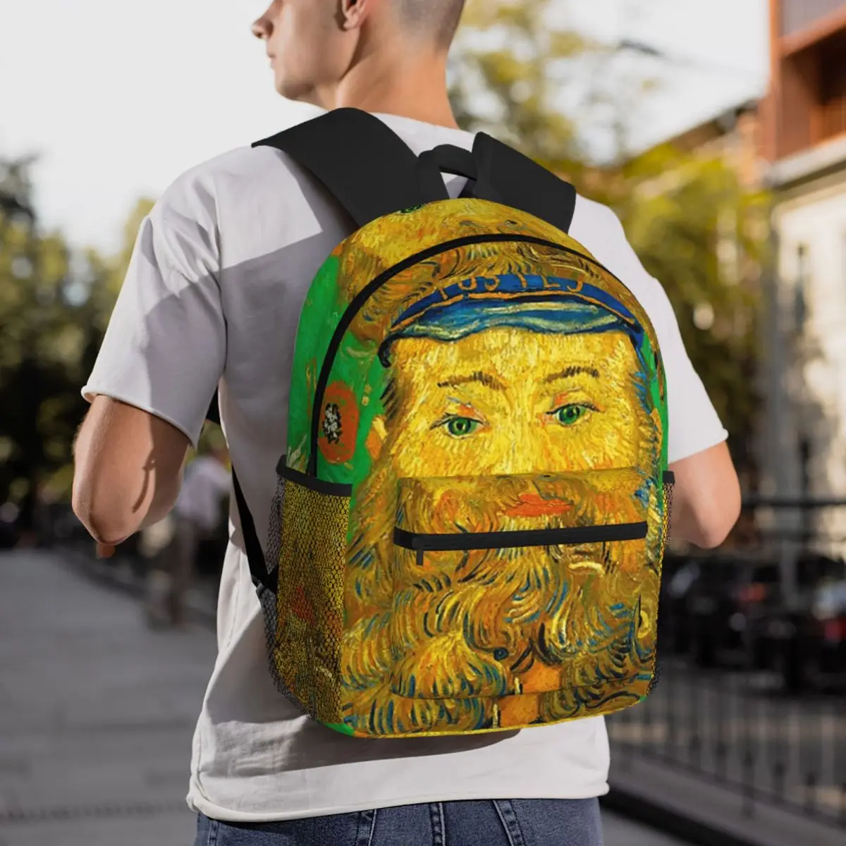 Фото Рюкзак Vincent Van Gogh The Postman с изображением портрета Жозефа Рулина, школьная сумка для студентов, детская школьная сумка, сумки через плечо для мужчин и женщин №2