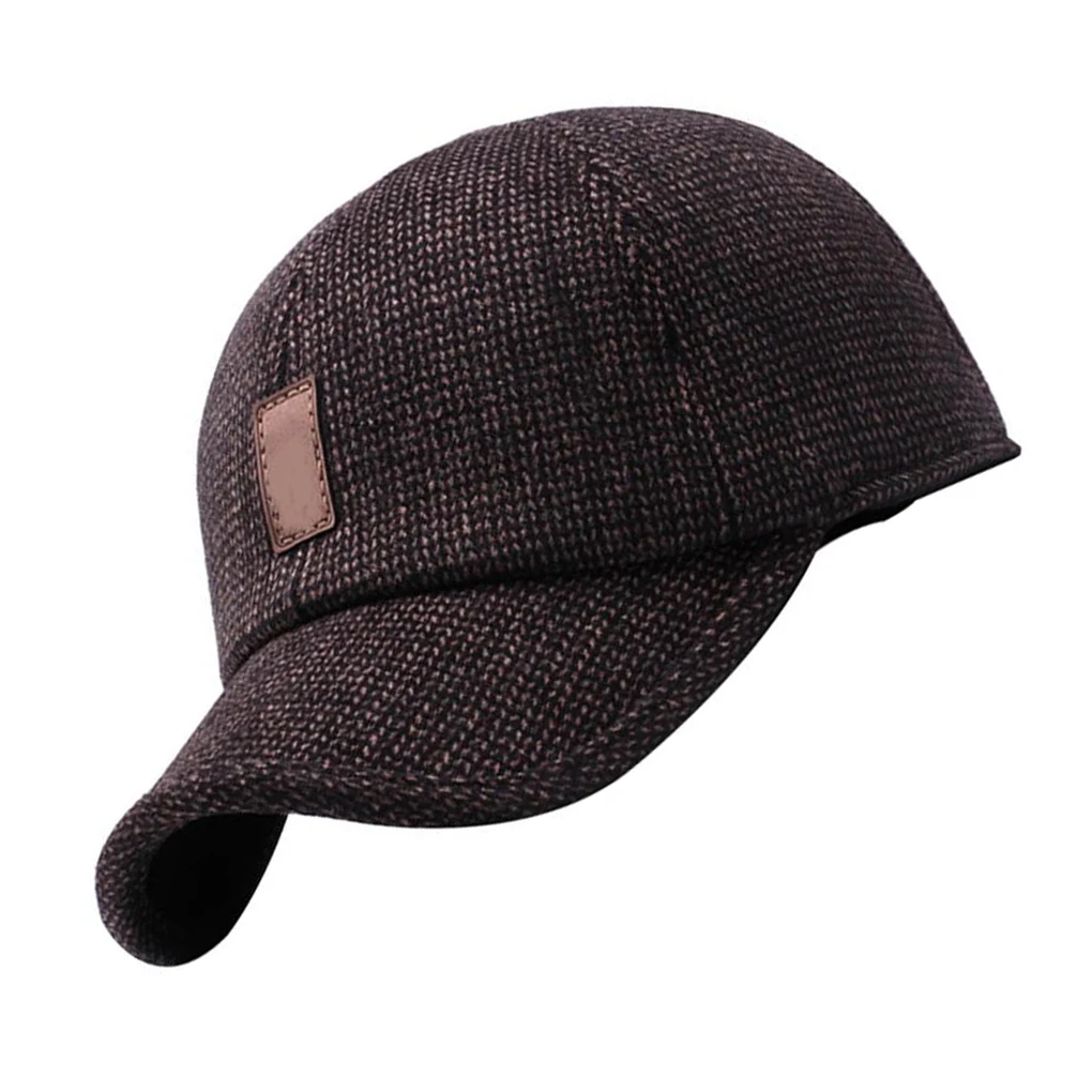 

Baseball Cap Ear Flap Hat Head Warmer Keep Warmth Multipurpose Camping Fine Workmanship Washable Sweet Gift Simple Style Gray