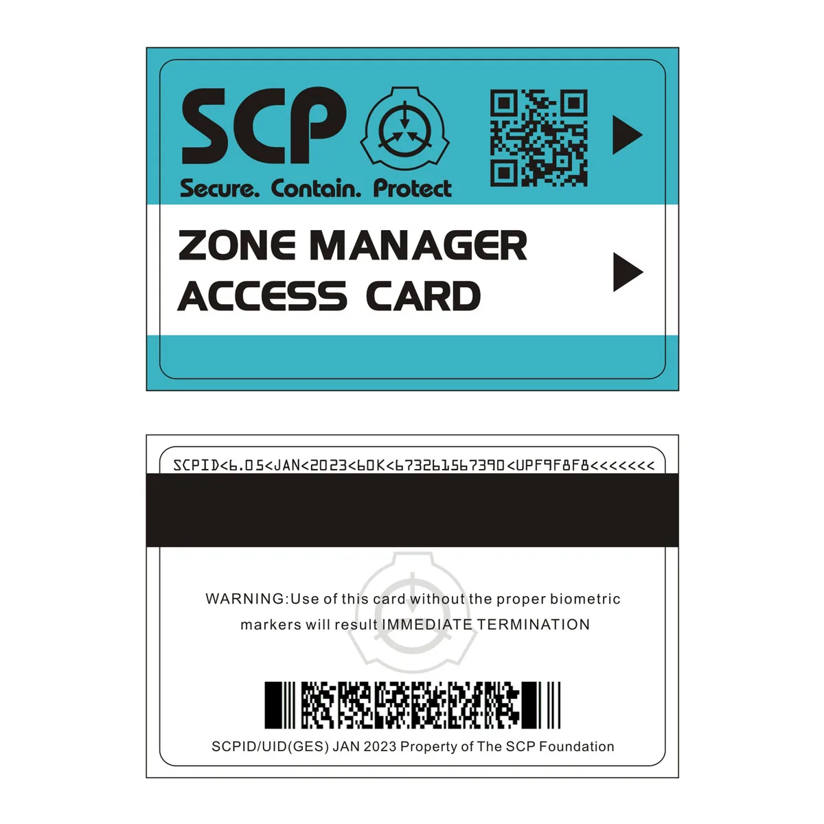 SCP foundation ID секретная ПВХ жесткая клавиатура Специальный Логотип Косплей класс доступа карта vp-001
