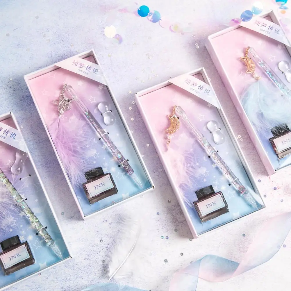 

Ручка перьевая Винтажная с кристаллами, 1 набор