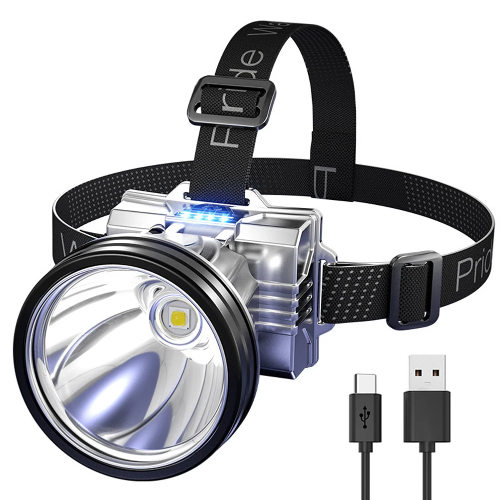 

High Power Headlamp Super Bright Rechargeable Led Flashlights Waterproof Headlights for Outdoor Night Fishing Camping Hiking