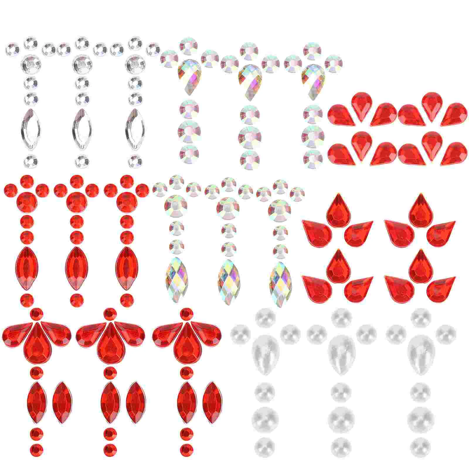 7 листов наклейки для лица драгоценные камни макияжа бриллианты украшение глаз