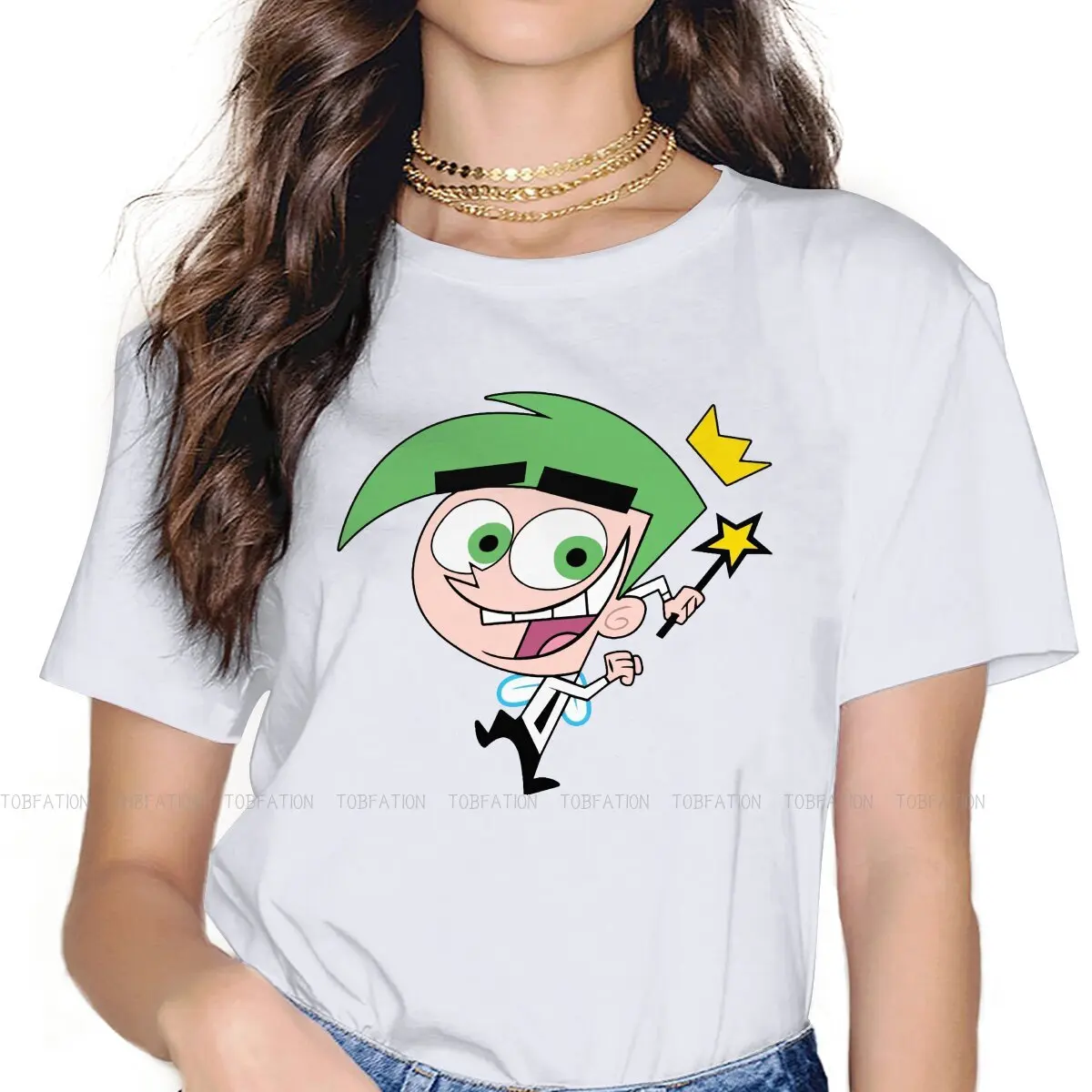 

Cosmo Cute Girls Women T-Shirt The Fairly Odd Parents 5XL Blusas Harajuku Casual Short Sleeve Vintage Oversized Tops