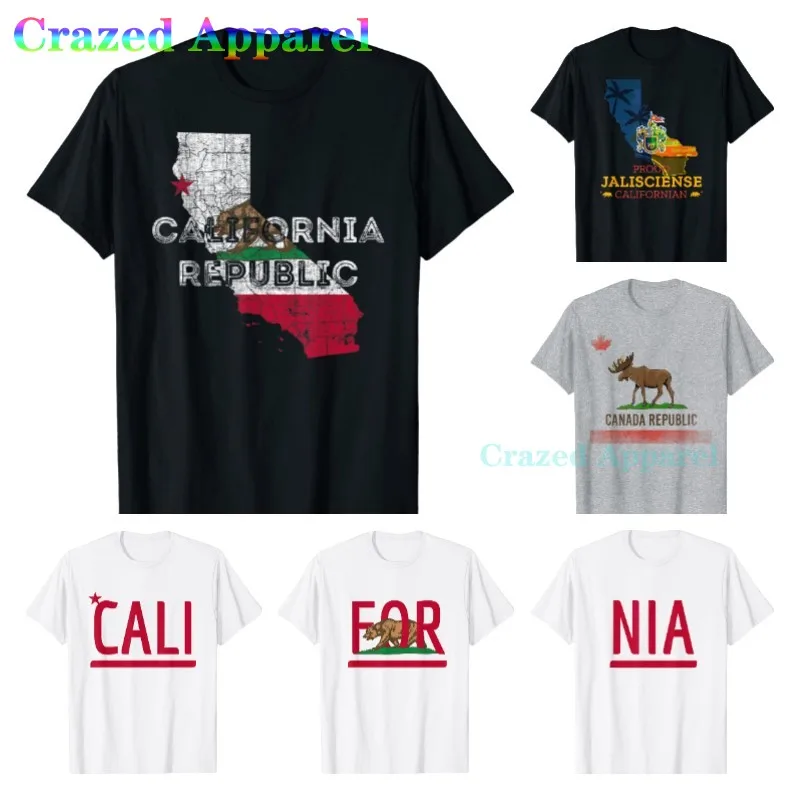 

Californian Map and Flag Souvenir - Distressed California T-Shirt