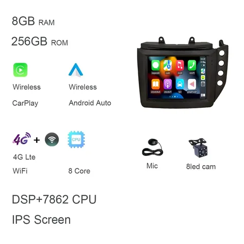 IPS 1280720 Carplay 104 Android 13.0 6GB + 128GB Car DVD Player GPS WIFI Radio for Maserati GranTurismo GT GC 2007-2017