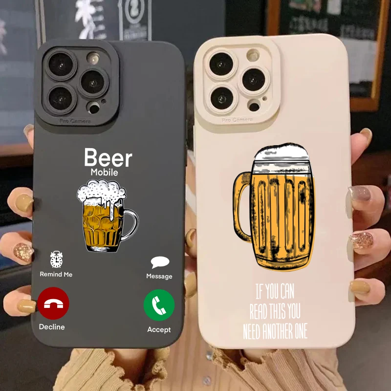 Фото Чехол для телефона Xiaomi Redmi Note 13 12 11 Pro Plus 13 12S 11S 10S Redmi 12 13C 13 4G Забавный противоударный силиконовый чехол с пивным звонком №1