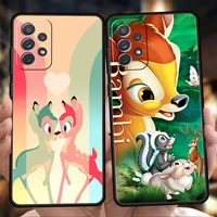 cute fawn bambi phone case for samsung galaxy a51 a71 a32 a52 m31 m21 m22 5g 2021 note 10 20 a01 a11 a21s a31 a41 soft shell bag