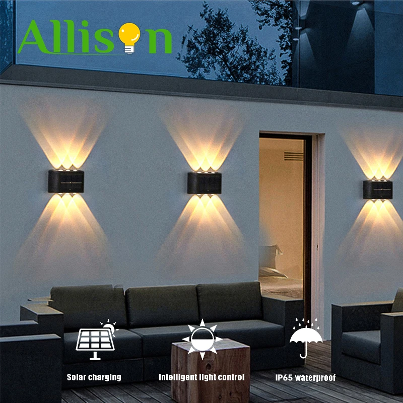 

Smart Solar LED Outdoor Light Waterproof Garden Decor Lamps for Balcony Courtyard Street Wall Light Fence Outdoor Solar Lamp