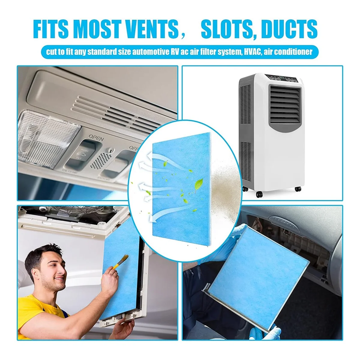 Многоразовый фильтр для вентиляционного отверстия Merv 8 электростатический пола