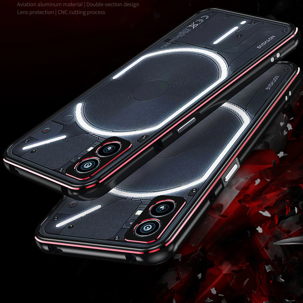 3D Strong Aluminum Alloy Case For Nothing Phone One 1 Metal Bumper Camera Lens Protector Frame Cover For Nothing Phone 1 Coque