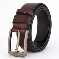 115 130cm mens belt high quality luxury cowhide business genuine leather jeans pin buckle for men designer retro trend
