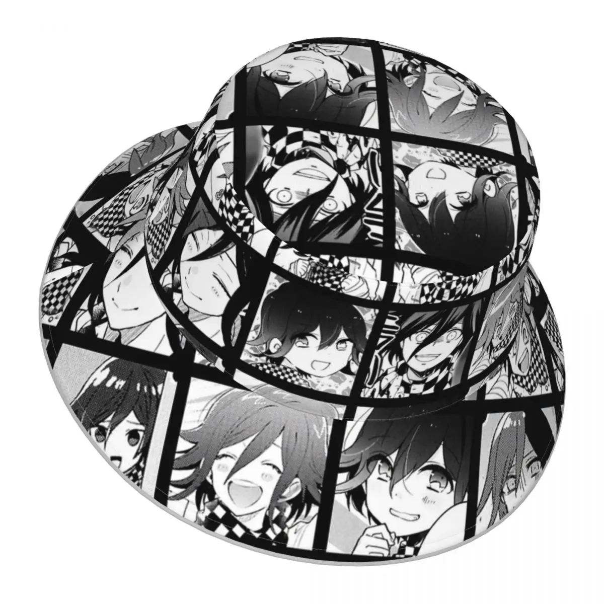 Danganronpa,Kokichi Manga reflective Bucket Hat Men Women Bucket Hat Outdoor Sunscreen Beach Hat Sun Hiking Fishing Cap