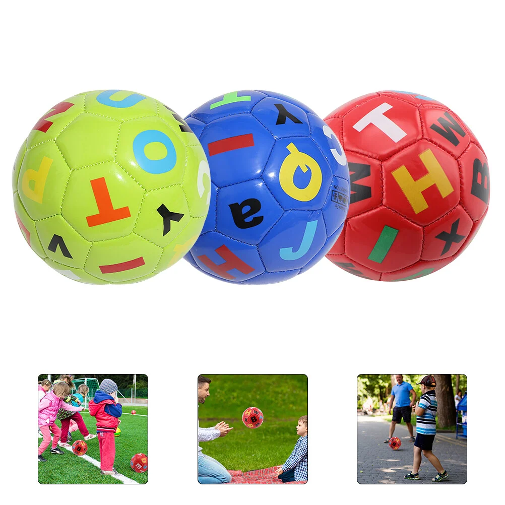 

3 Pcs Football Inflatable Soccer Toy Interesting Children Kids Summer Balls Toddlers 1-3 Small Plaything Pool Party