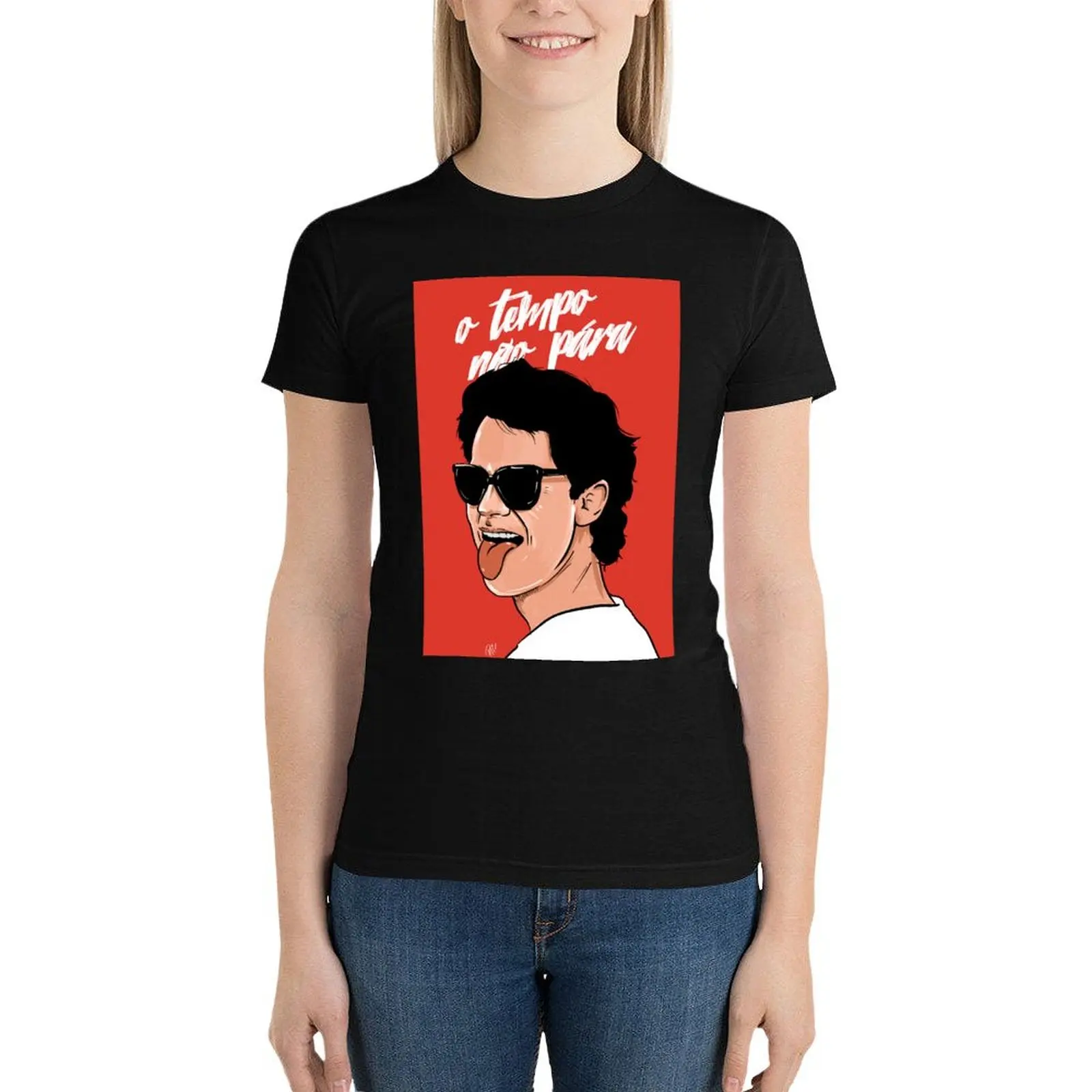 Футболка Cazuza - O tempo n?o полиара эстетическая одежда графический верх корейская