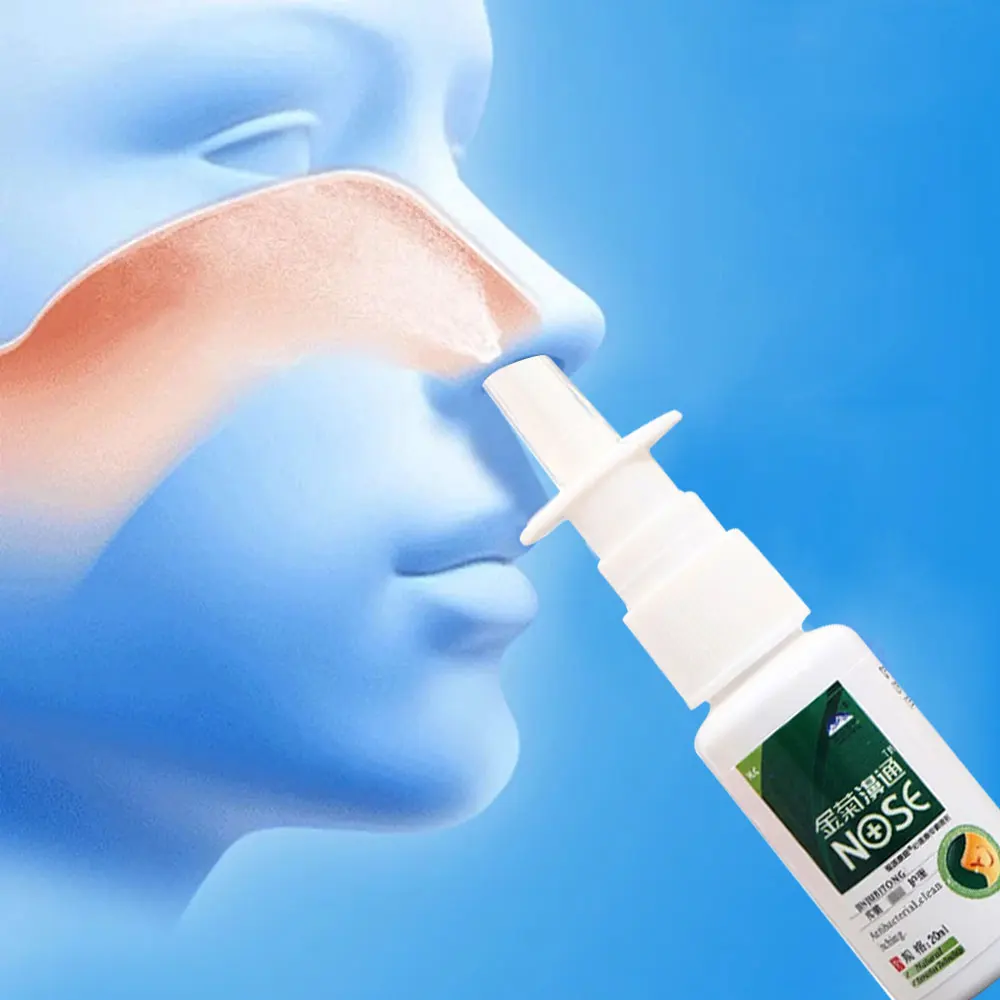 20 мл китайский травяной спрей для носа от ринита и синусита носовой морды носовые