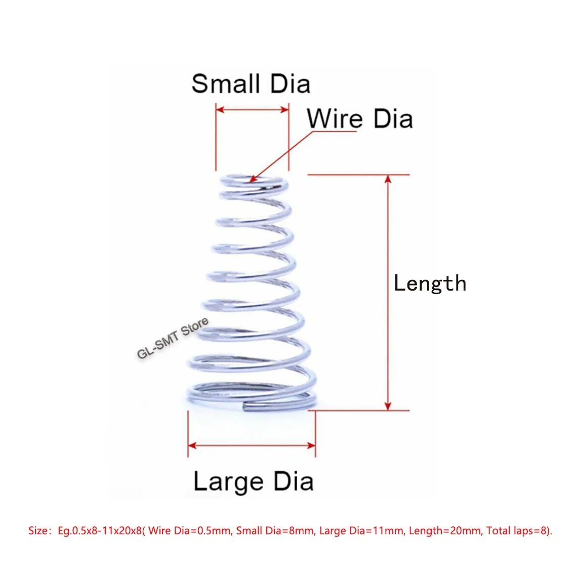 Башенная пружина 304 коническая компрессионная из нержавеющей стали проволока