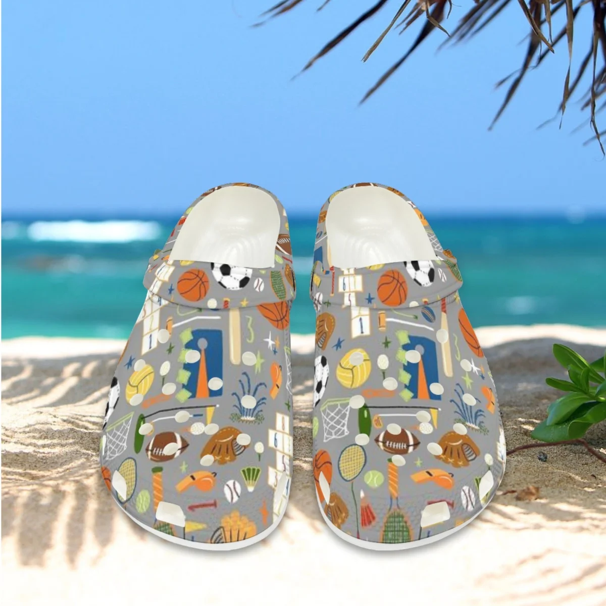 

Модные мужские сандалии для футбола, регби, регби, 3D принт, уличные трендовые плоские тапочки, спортивная обувь для влюбленных, подарок