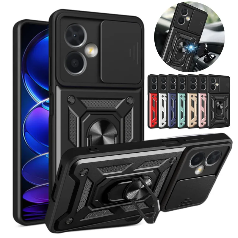 

For Redmi Note 12 Pro 5G Case Magnetic Car Holder Ring Stand Holder Armor Phone Case For Redmi Note12 Pro+ Plus 12Pro Back Cover