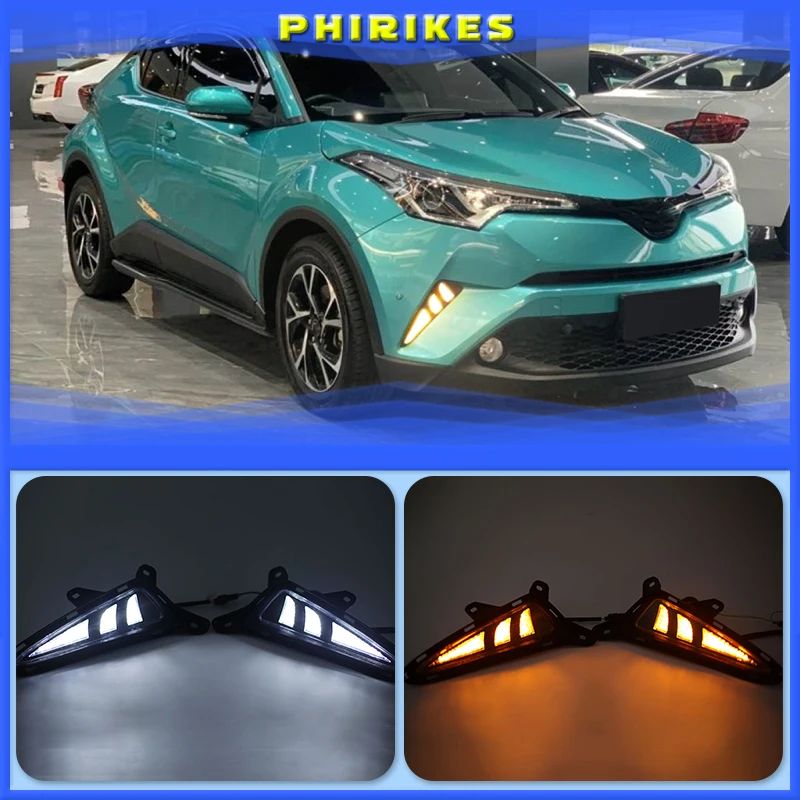 1Set LED DRL For Toyota C-HR CHR 2016 2017 2018 2019 Daytime Running Light Rear Tail bumper Fog Lamp Brake light Warning light