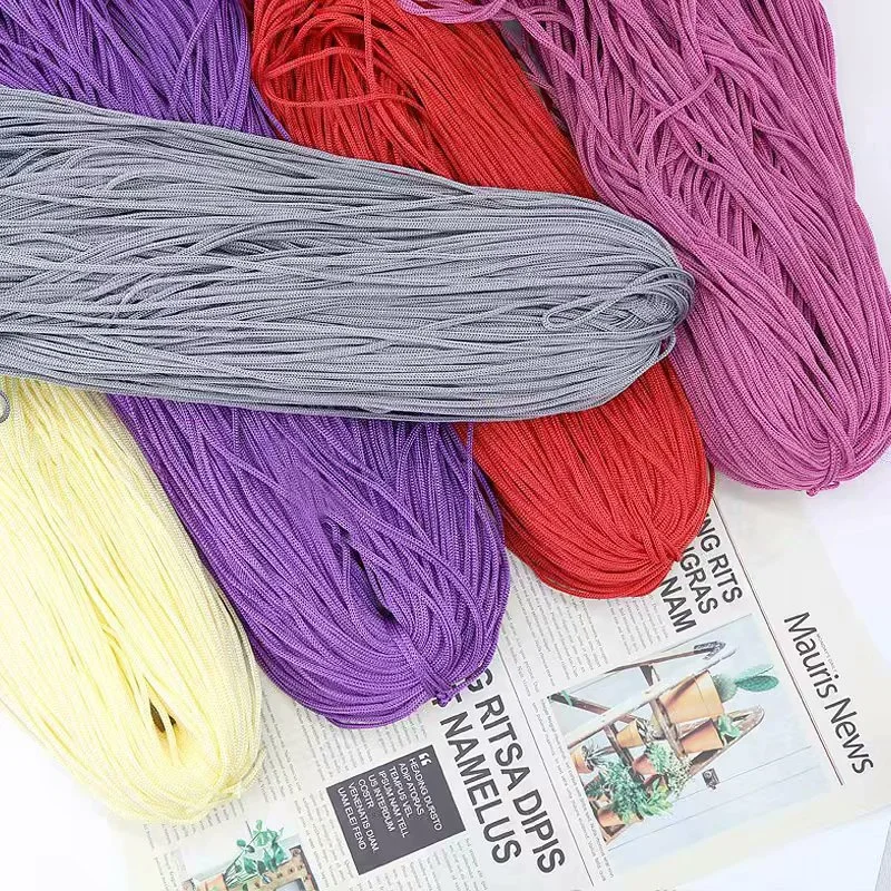 

200M 3mm Color Nylon Cord Thread Crochet Hollow Line Macrame DIY Hand-Woven Bracelet Braided Handicrafts/Shoes