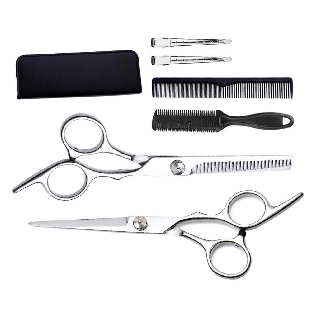 

Hair Salon Haircut Scissor Clippers Kit Barber Shears Hairdressing Scissors Teeth Beard Kits Steel