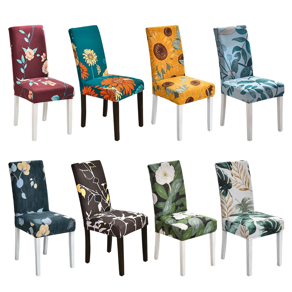 Covers Stretch Printed Parsons Chair Slipcovers Spandex Removable Washable Kitchen Chair Protector Cover