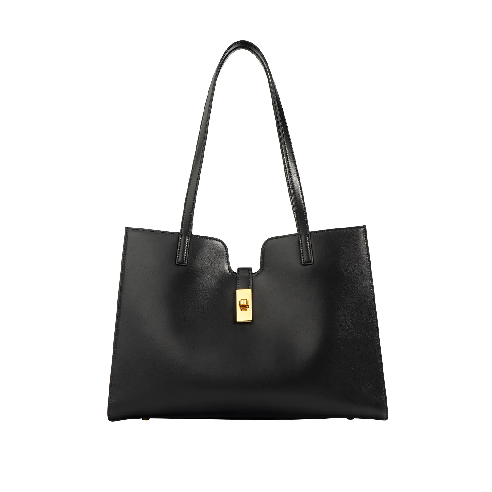 Cowhide tote bag female casual commuter bag hundred with large capacity briefcase ins wind single shoulder armpit handbag