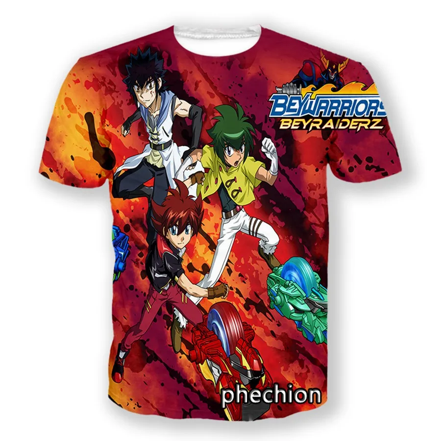 Футболка phechion Beyblade с 3D принтом для мужчин и женщин рубашка в стиле хип-хоп одежда