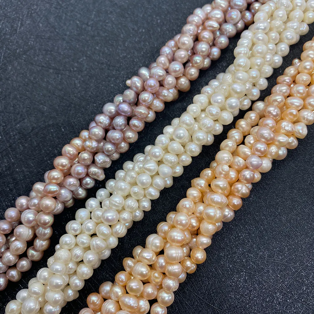 

Natural Freshwater Pearl Beads High Quality Round Bead 100% Real Pearls for Jewelry Making DIY Women's Bracelet Necklace Earring