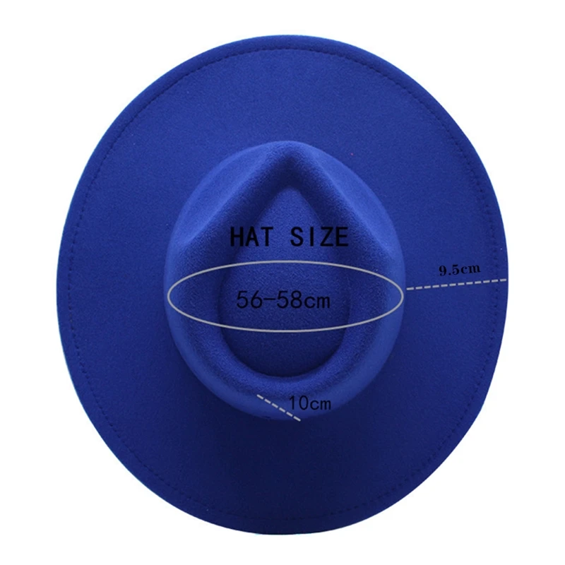 Шляпа с широкими полями для мужчин и женщин однотонная Федора имитацией шерсти