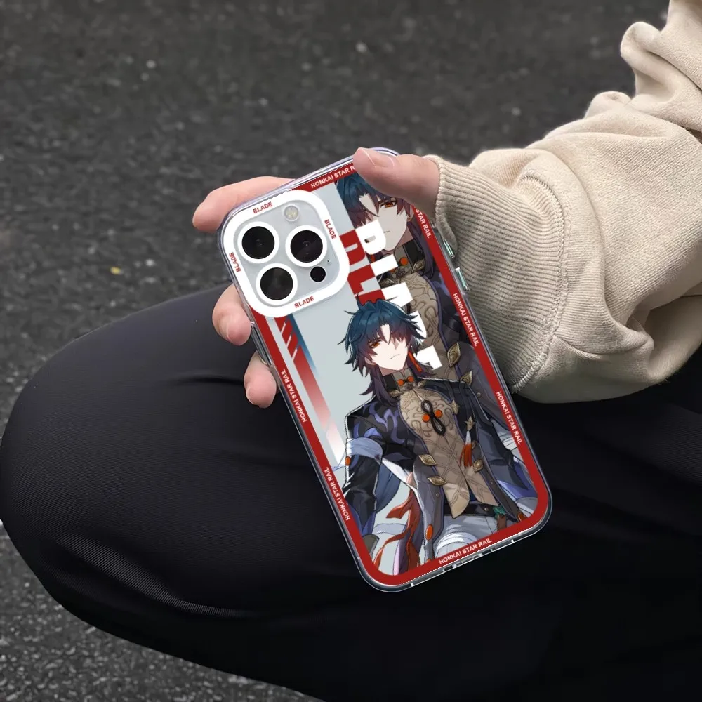 Honkai Star Rail Blade Jing Yuan Phone Case For iPhone 11 12 Mini 13 14 Pro Max Transparent Shell