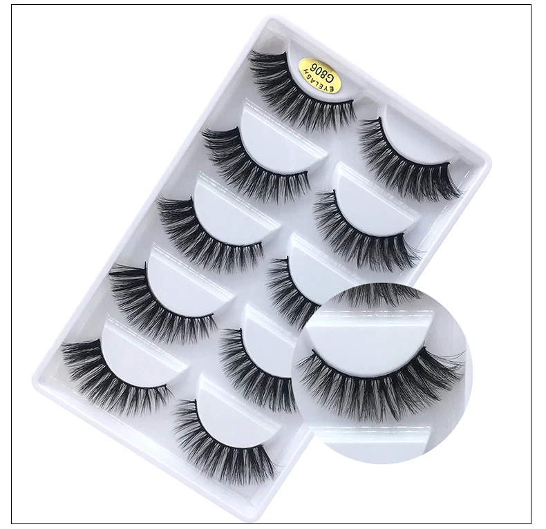Wholesale Eyelashes 20/30/50 Boxes 5 Pairs 3D Mink Lashes Natural False Eyelashes Soft makeup Fake Eye Lashes cilios g806 g800