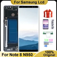 original note 8 lcd for samsung galaxy note 8 display with frame amoled n950f sm n950a n950u lcd touch screen digitizer assembly