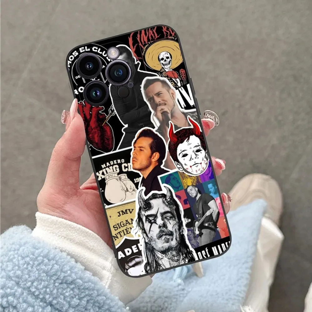 Jose M-Madero Singer Phone Case For iPhone 16 15 14 13 12 11 Plus Pro Max XS X XR SE Mini 8 7 Soft Silicone Black Cover