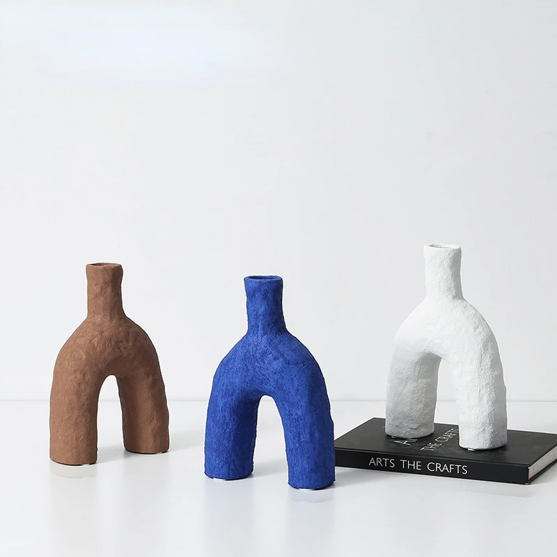 

Nordic Simple Home Frosted Special-shaped Ceramic Decoration, Creative and Novel Living Room, Desktop Decoration, Small Flower
