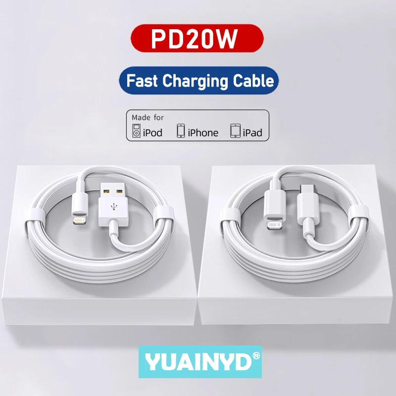 For Apple Original PD 20W Fast Charging USB C Cable For iPhone 14 13 12 11 Pro Max Plus XS Fast Charger Type C Data Line Cable