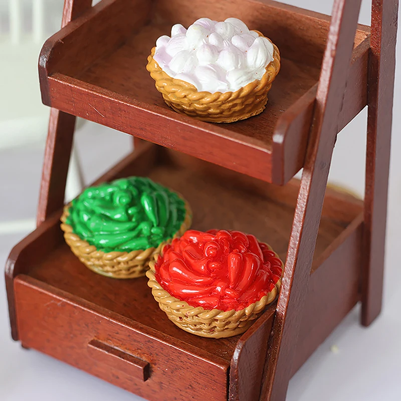 

1:12 Dollhouse Miniature Chili Garlic Basket Kitchen Food Model Decor Toy Doll House Accessories