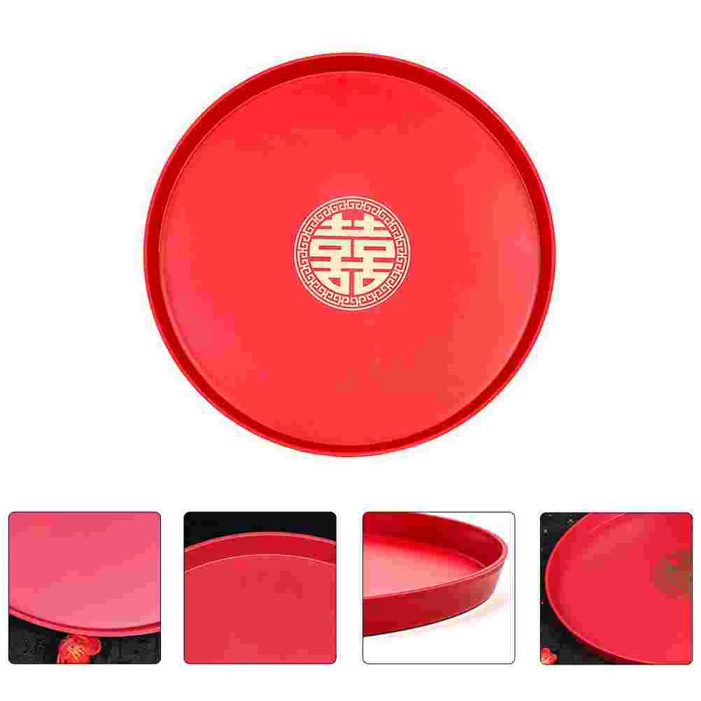 

Tray Plate Dish Serving Fruit Snack Dessert Chinese Candy Platter Nut Dried Storage Jewelry Salad Makeup Round Metal Cake