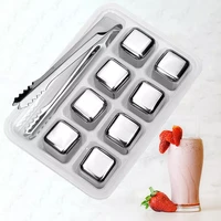 reusable ice cubes for drinks metal ice cube chills drinks without diluting them with storage tube with tongs and tray