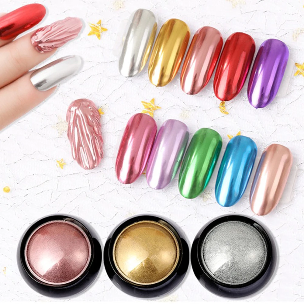 

0.2g Laser Nail Glitter Powder Holographic Pigment Magic Chrome Mirror Effect Powder 3D Dust Manicure Gel Polish Tips Decoration