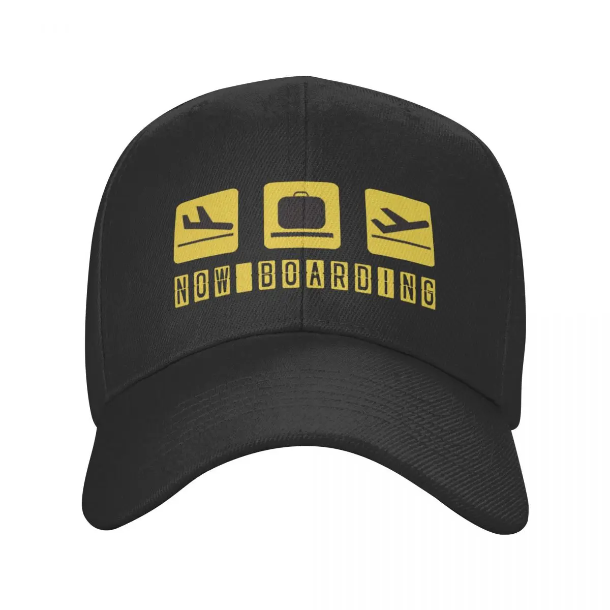 

Airport Sign Boarding Black Active Baseball Cap Sports Adjustable Aviation Airplane Aviator Pilot Dad Hat Autumn Snapback Caps
