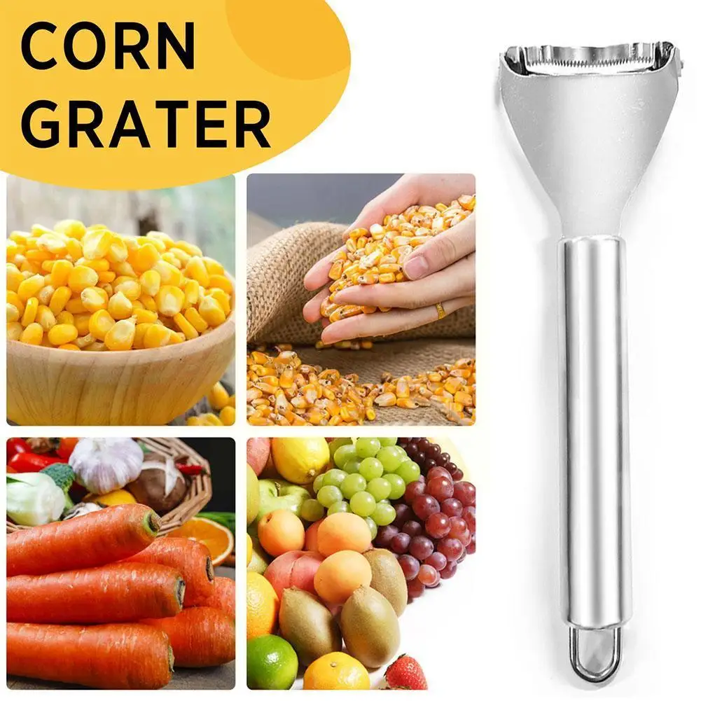 

1PCS Stainless Steel Corn Thresher Stripper Peeler Gadget Kernel Kitchen Corn Cutter Stripper Kitchen Peeler Tool Cob Plane F5H4