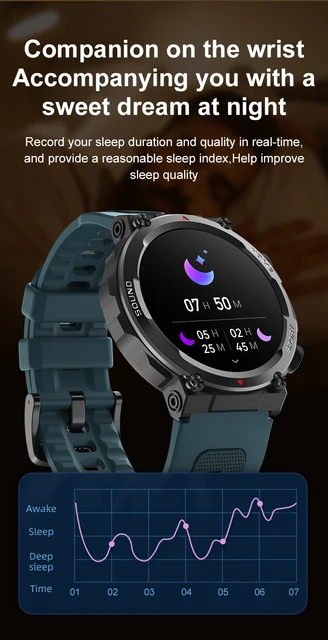 SitopWear Smartwatch 1.39" HD Full Screen 100 Sports Modes Voice Calling Men Women Smart Watch Military Grade Toughness Watch 3