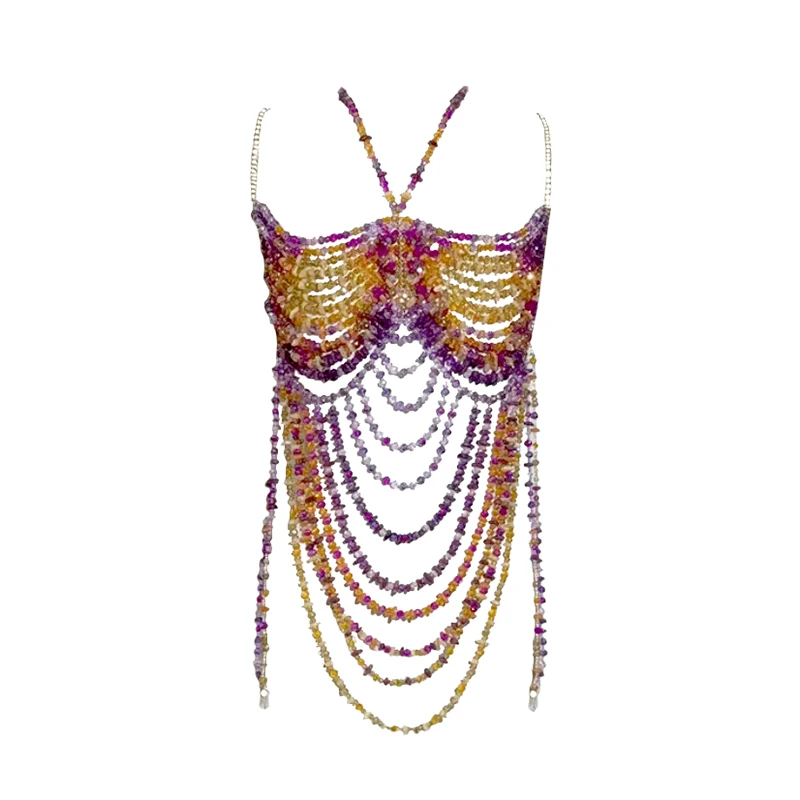 YOUR BUMP CURVE блестящий нерегулярный акриловый прозрачный полый бюстгальтер с