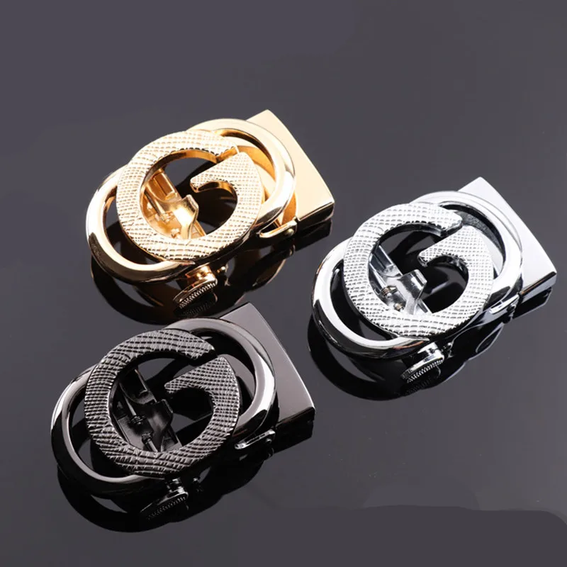 

High Quality Men's Fashion Designer Metal Belt Male Automatic Buckle Belt Business Casual Belts buckle Width 3.8cm