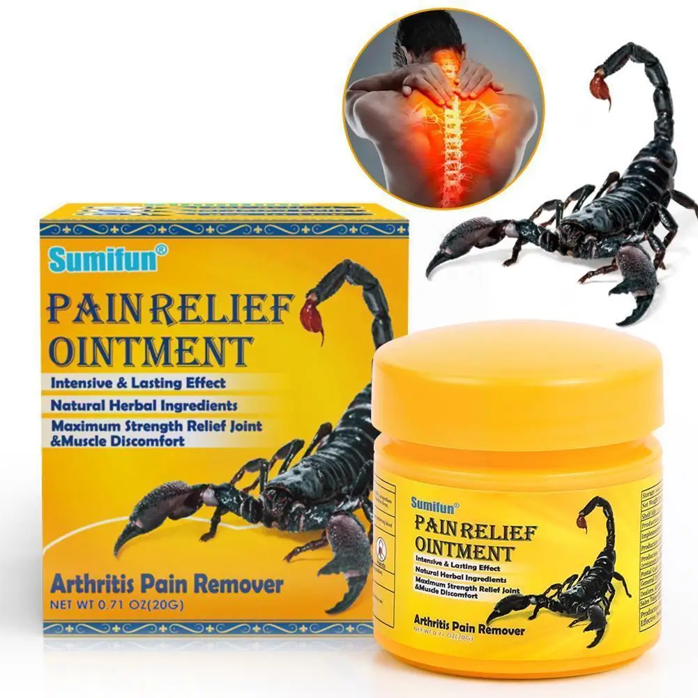 

20g Ointment Scorpion Pain Relief Ointment For Rheumatism, Low Back Pain, Sprains,Bruises, Cramps, And Relieves Muscle Fati N4Q6