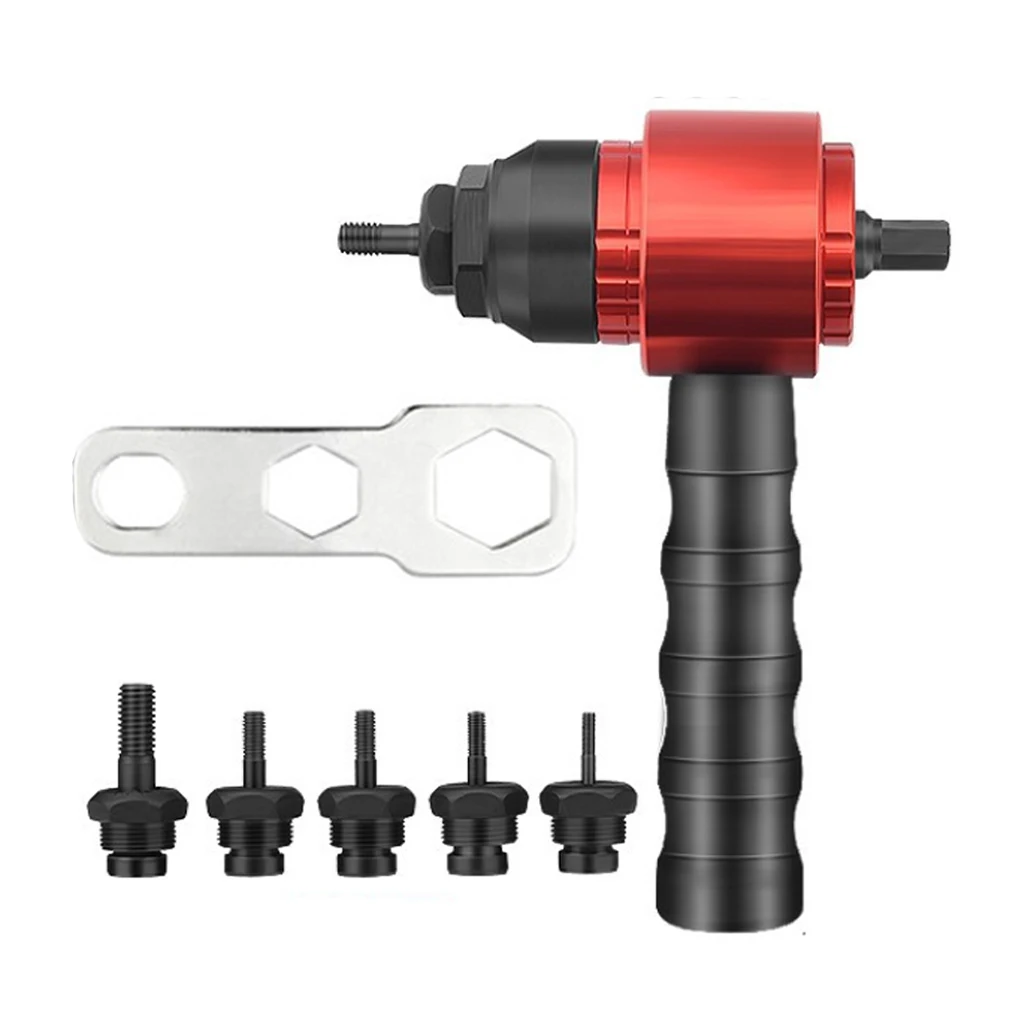 

Rivet Nut Drill Adapter Set with Carrying Box Detachable Aluminum Alloy Riveting Converter Conversion Connector