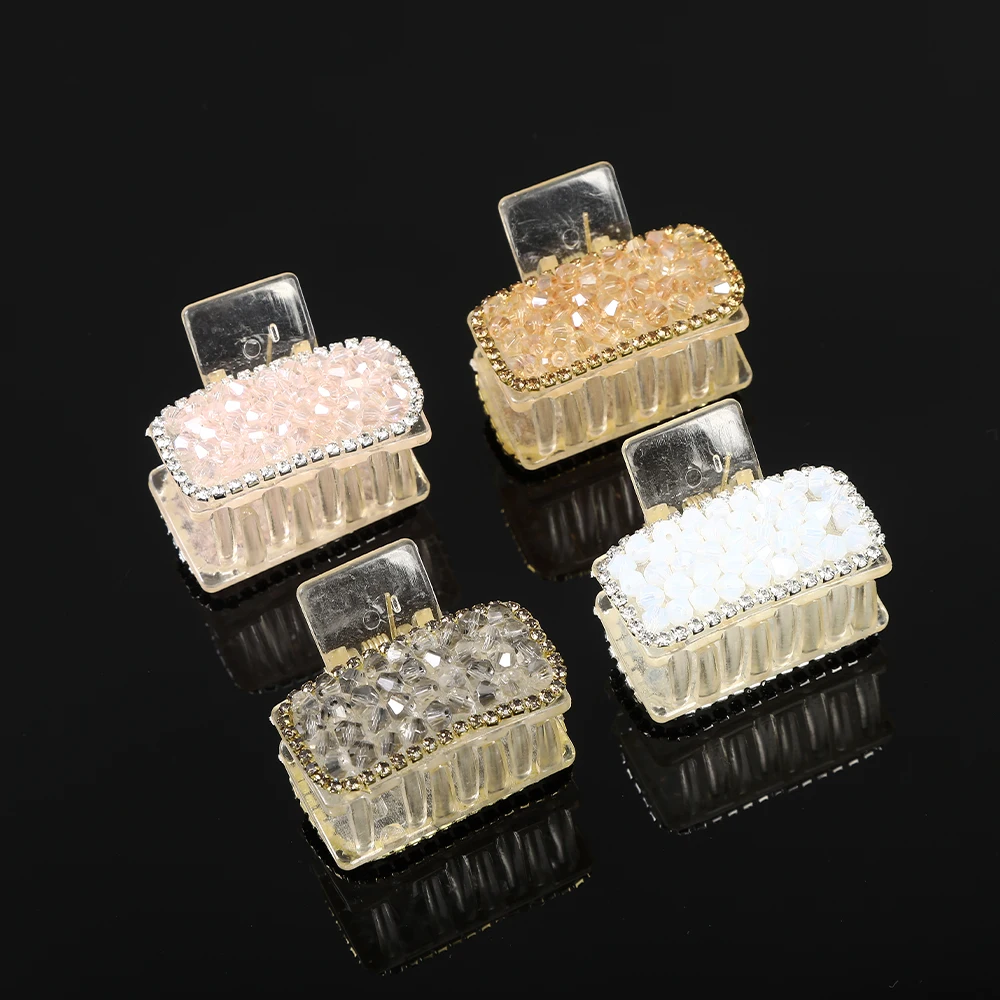 

Haimeikang 4CM Rhinestone Hair Claws Women Shiny Color Hair Clips Hairpins For Girls Fashion Hair Crab Hair Accessories Gifts