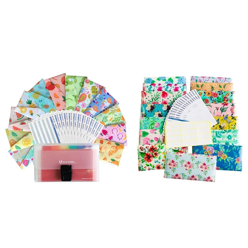 

2 Set Creative Budget Sheet Cash Envelopesl Waterproof Budget Envelopes, A & B